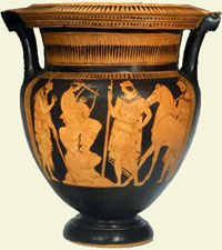 Orfeo en un vaso griego (s. V a.n.e)