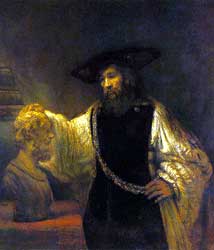 Aristóteles contemplando un busto de Homero (Rembrandt van Rijn, 1653)