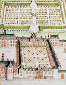 Vista del colegio de los jesuitas en La Flèche, 1655