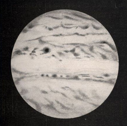 Júpiter, observaciones de 1890 en Tenerife