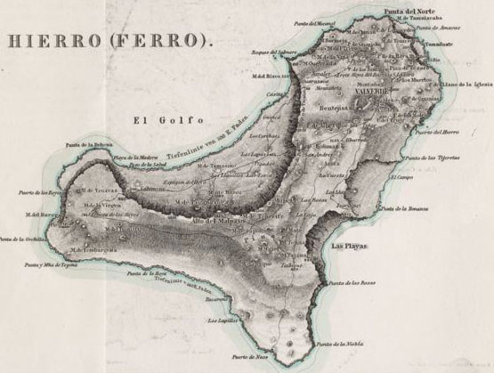 El Hierro, mapa de 1867