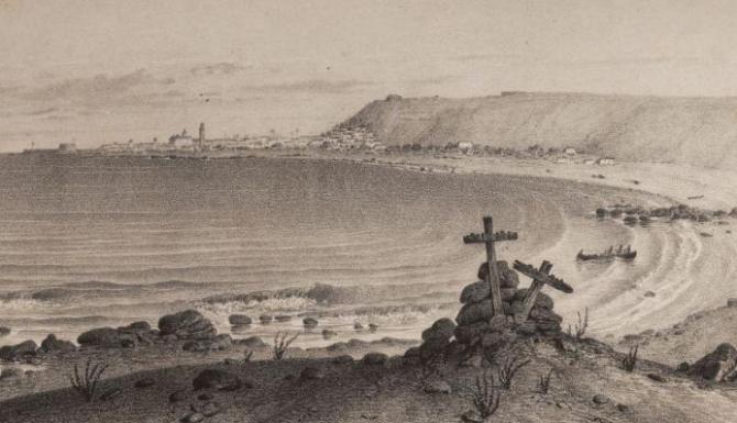 Vista de Las Palmas hacia 1836