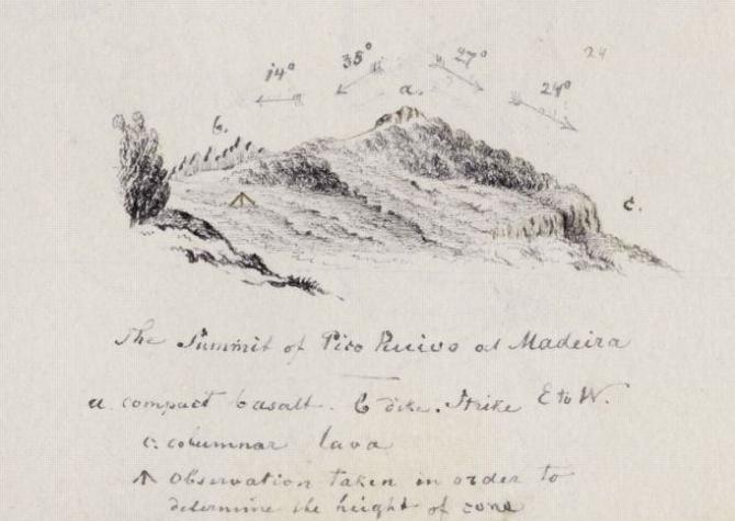 Pico Ruivo, Madeira (Lyell 1856)