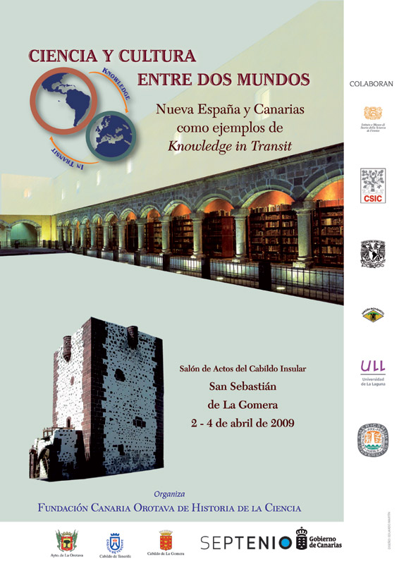 Cartel "Nueva España y Canarias como ejemplos de Knowledge in Transit"