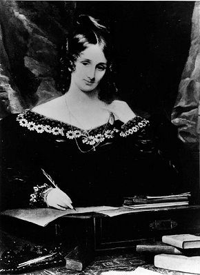 Mary Shelley escribiendo