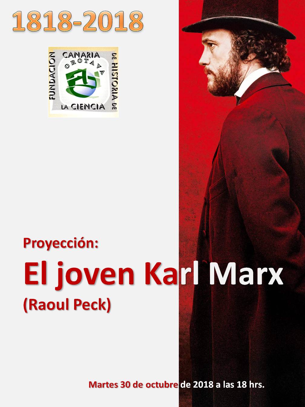 Cartel de la película sobre la vida del joven Marx