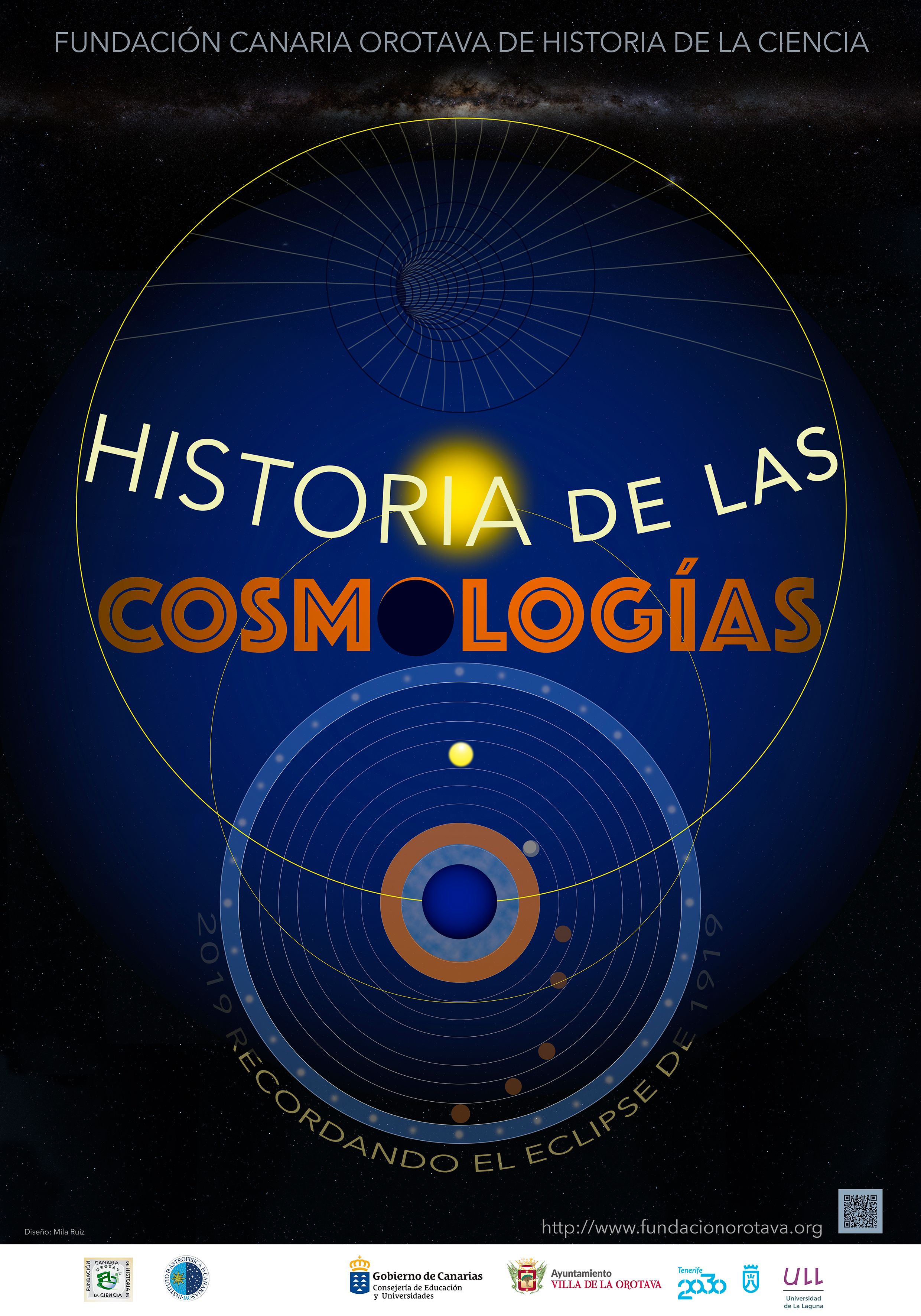 Cartel anunciador de Historia de las Cosmologías