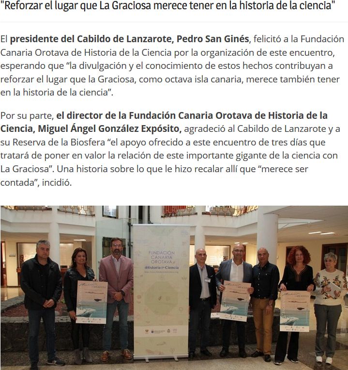 Voz de Lanzarote 2 - Presentación Encuentro Humboldt y la Graciosa