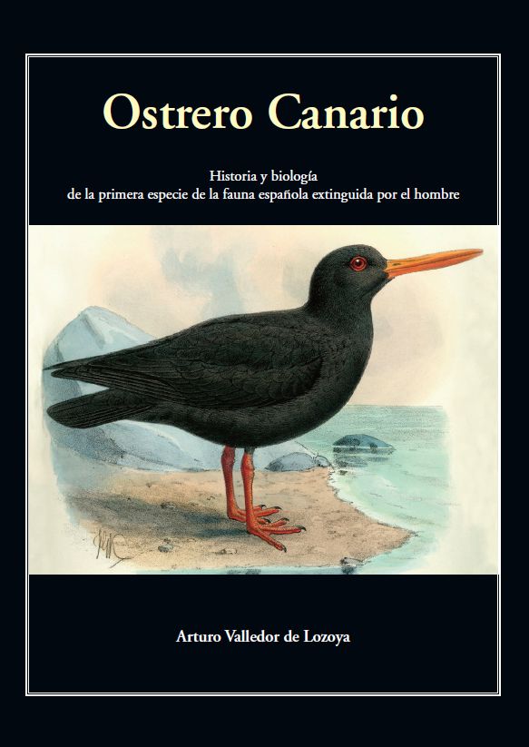 Portada del libro sobre el ostrero canario y su extinción, de Arturo Valledor