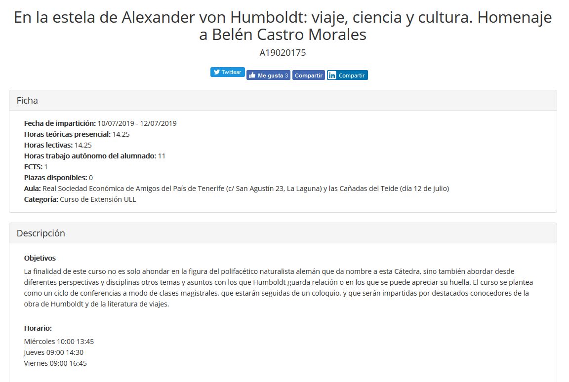 Anuncio Curso en La estela de Alexander von Humboldt 2