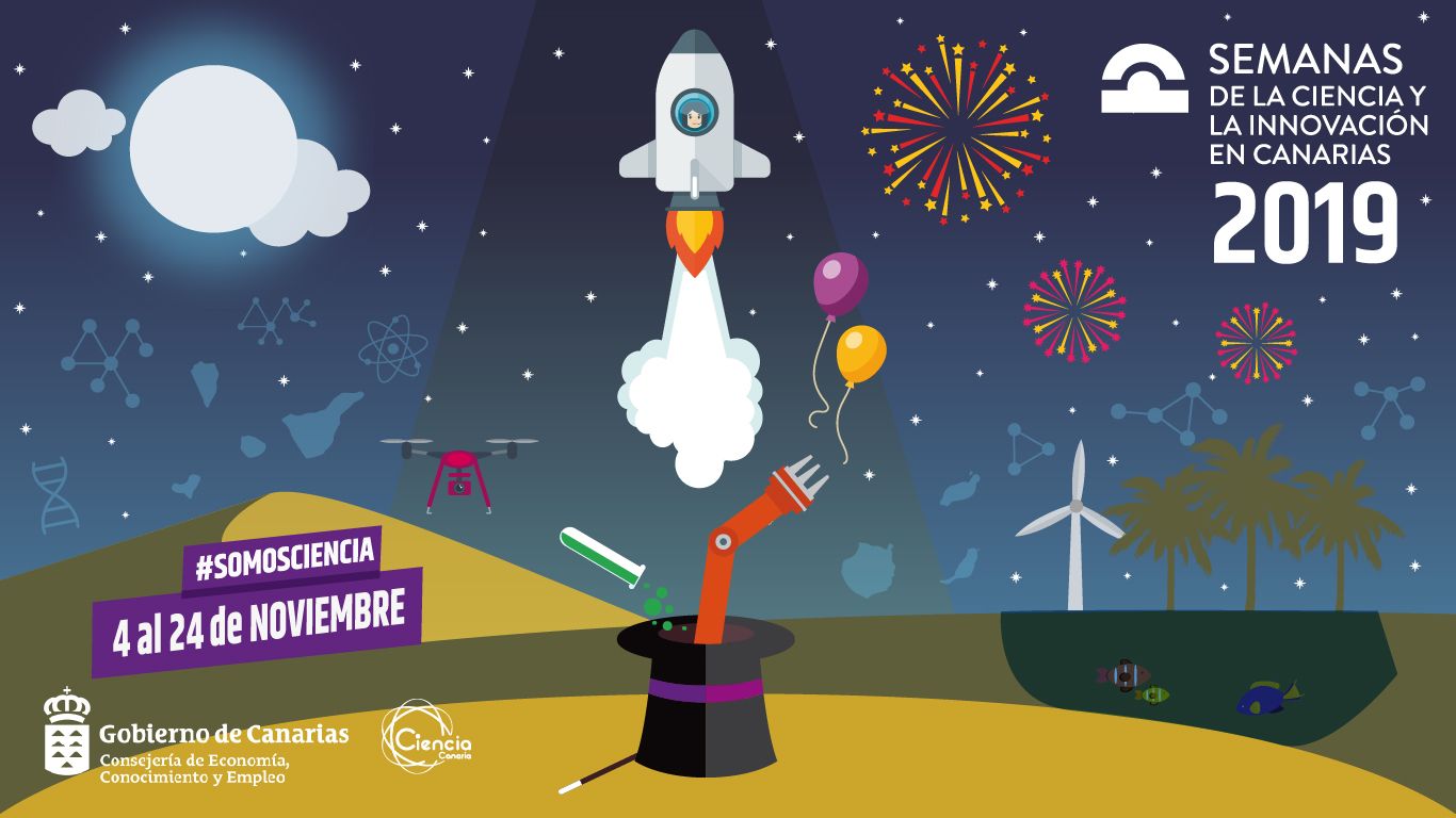 Semanas de la ciencia e innovación 2019 en Canarias -cartel oficial