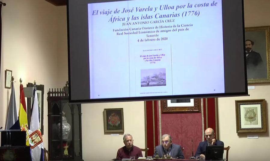 Foto Presentacion del libro de Juan Antonio García Cruz sobre el viaje de Varela
