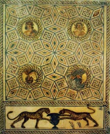 Mosaico griego representando las Cuatro Estaciones