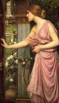 Psyché entrando en el jardín de Cupido. John William Waterhouse, 1905.