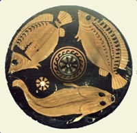 Cerámica griega con peces (350 a.n.e.)