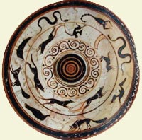 Cerámica griega con animales (s. IV a.n.e)