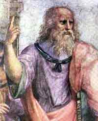 Aristóteles y Platón según Rafael en "La escuela de Atenas" (1512-14)