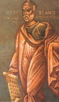 Aristóteles, según una representación bizantina