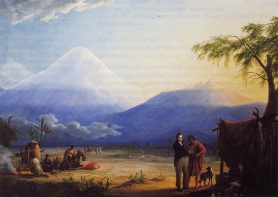 Humboldt y Bonpland en el Chimborazo