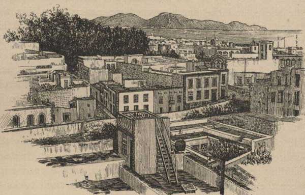Vista de Las Palmas desde el edificio del Museo Canario, O. Stone, 1887