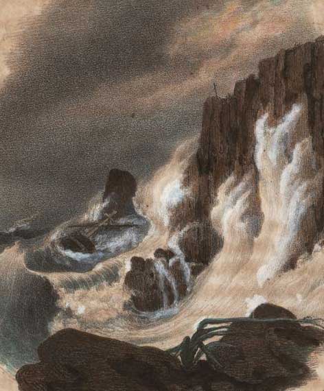 El huracán, Berthelot, 1839