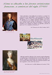 ¿Cómo se educaba a las jóvenes aristócratas francesas, a comienzos del siglo XVIII?