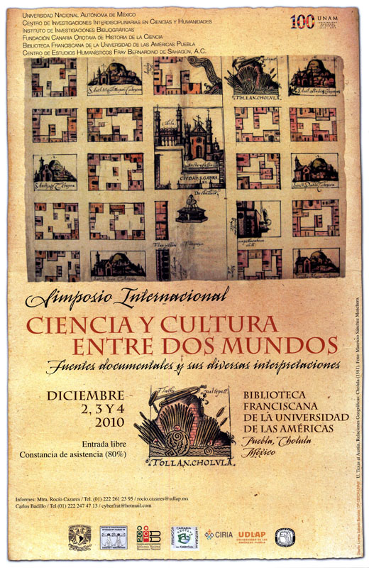 Cartel del Segundo Simposio "Ciencia y Cultura entre dos Mundos"