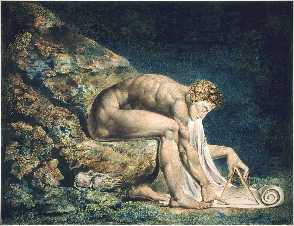 Pintura de William Blake sobre Newton 1