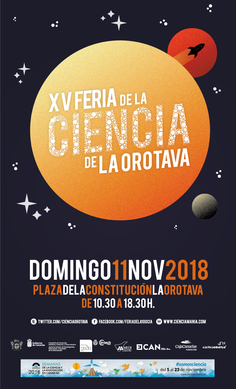 Cartel XV Feria de la ciencia de La Orotava