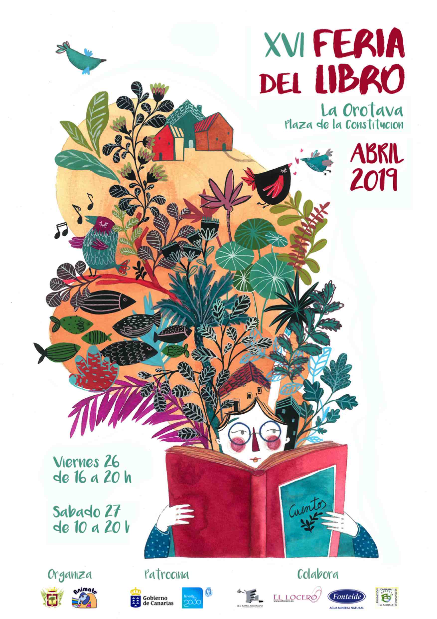 Cartel de la XVI Feria del Libro 2019 de La Orotava