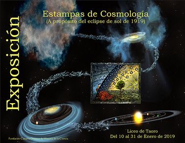 Cartel exposición Estampas de Cosmología