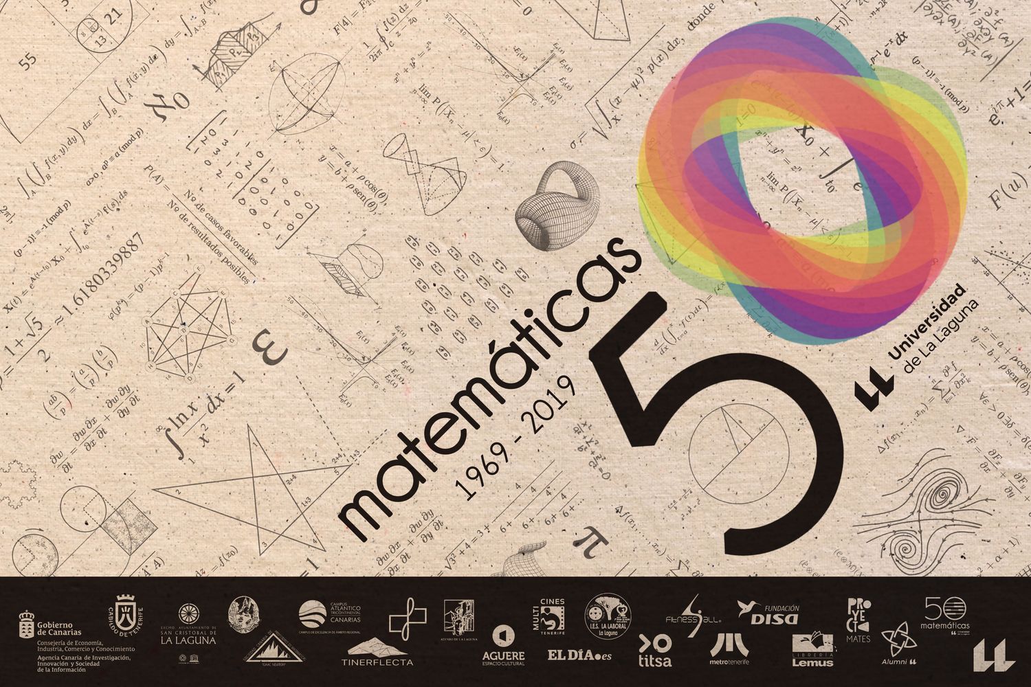 Cartel 50 años matemáticas en la ULL