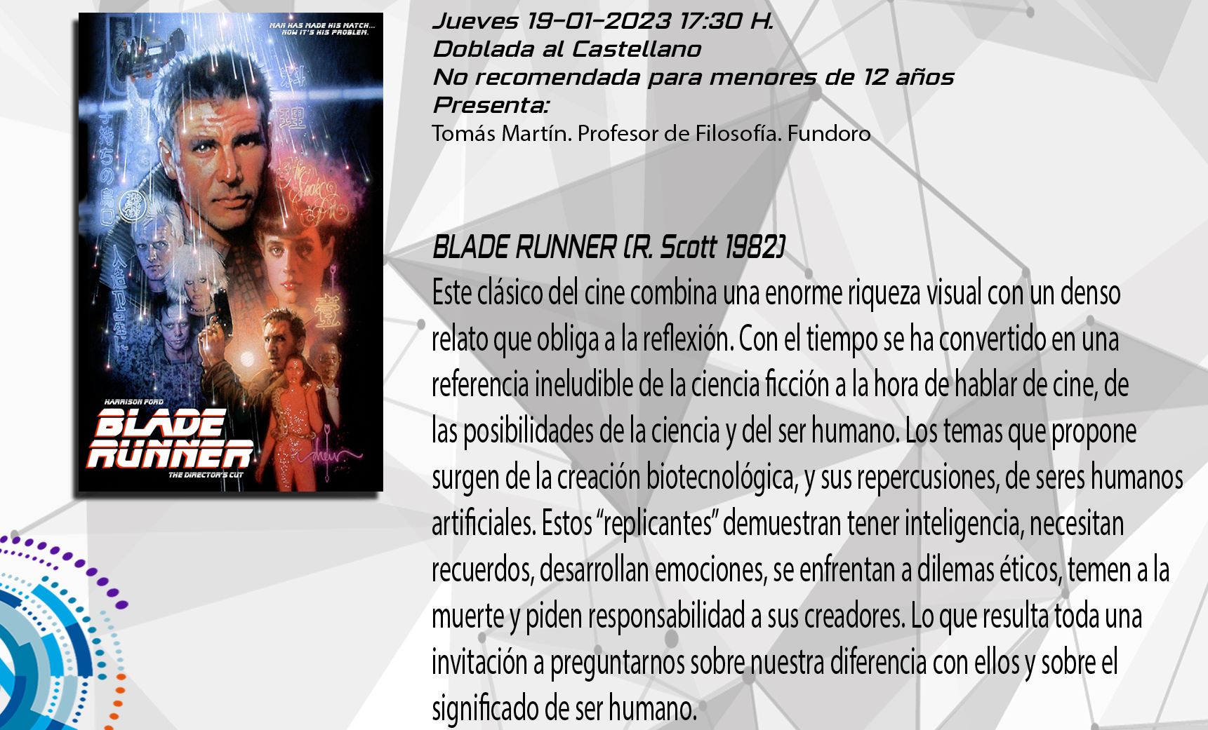Imagen Blade Runner original - Cine Forum