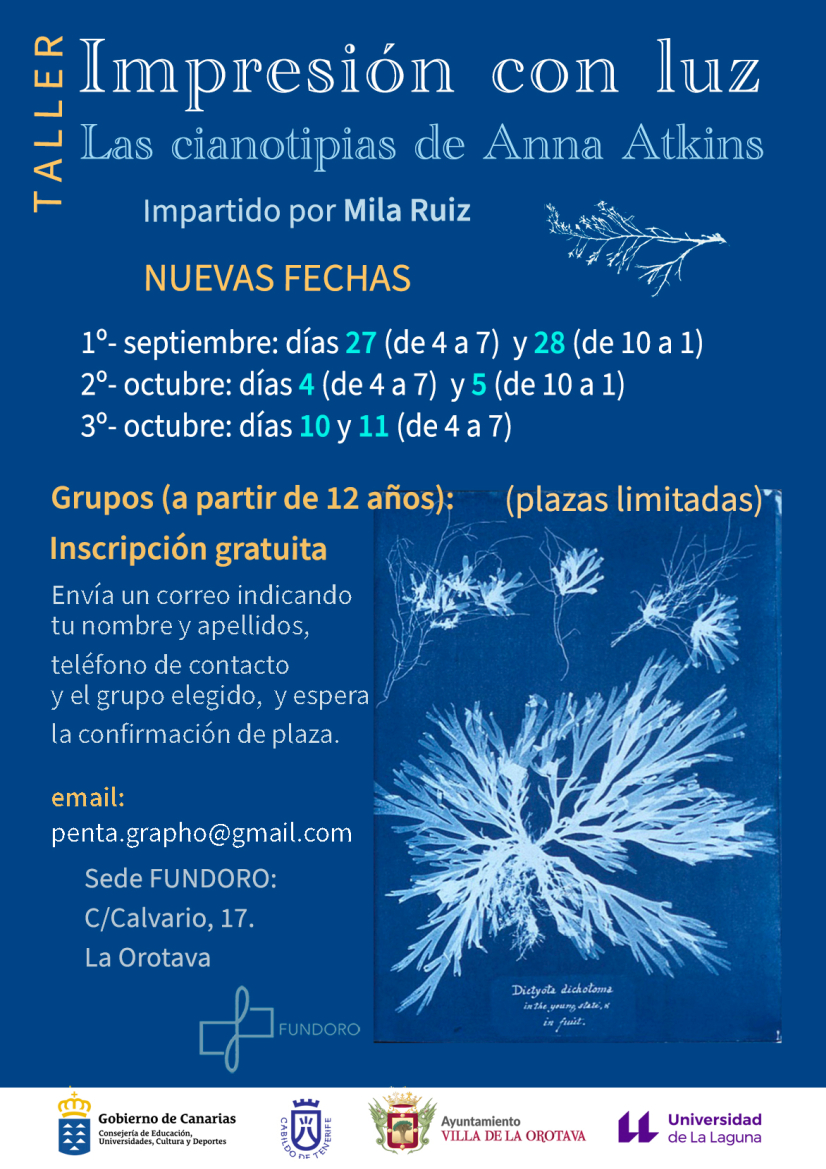 Cartel talleres cianotipia sept-oct 2024