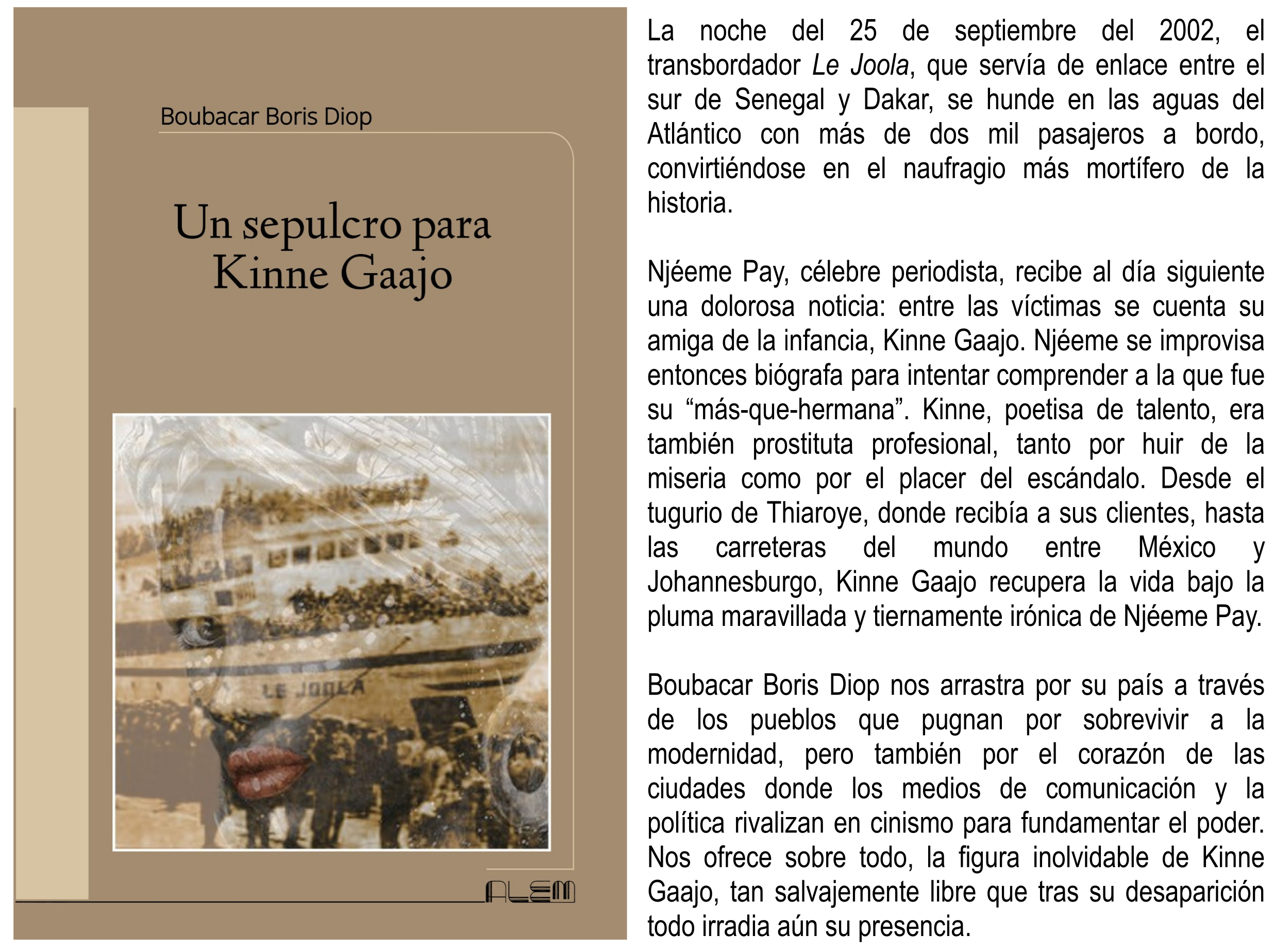 Un sepulcro para Kinne Gaajo-portada con texto